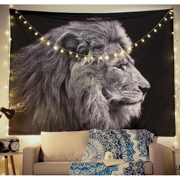 Thảm trang trí - Tranh vải treo tường decor phòng mới lạ hiện đại + Tặng kèm móc treo và đèn nháy siêu hời