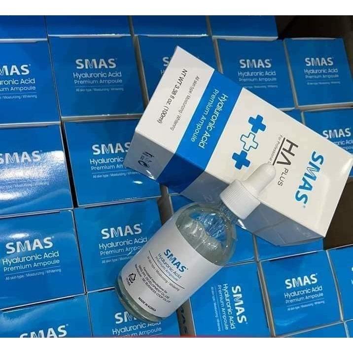 HÀNG NHẬP KHẨU - Tinh Chất Serum SMAS HA Plus - Hyaluronic Acid Premium Ampoule Cấp Ẩm Làm Trắng Sáng Da Cấp Nước 100ml