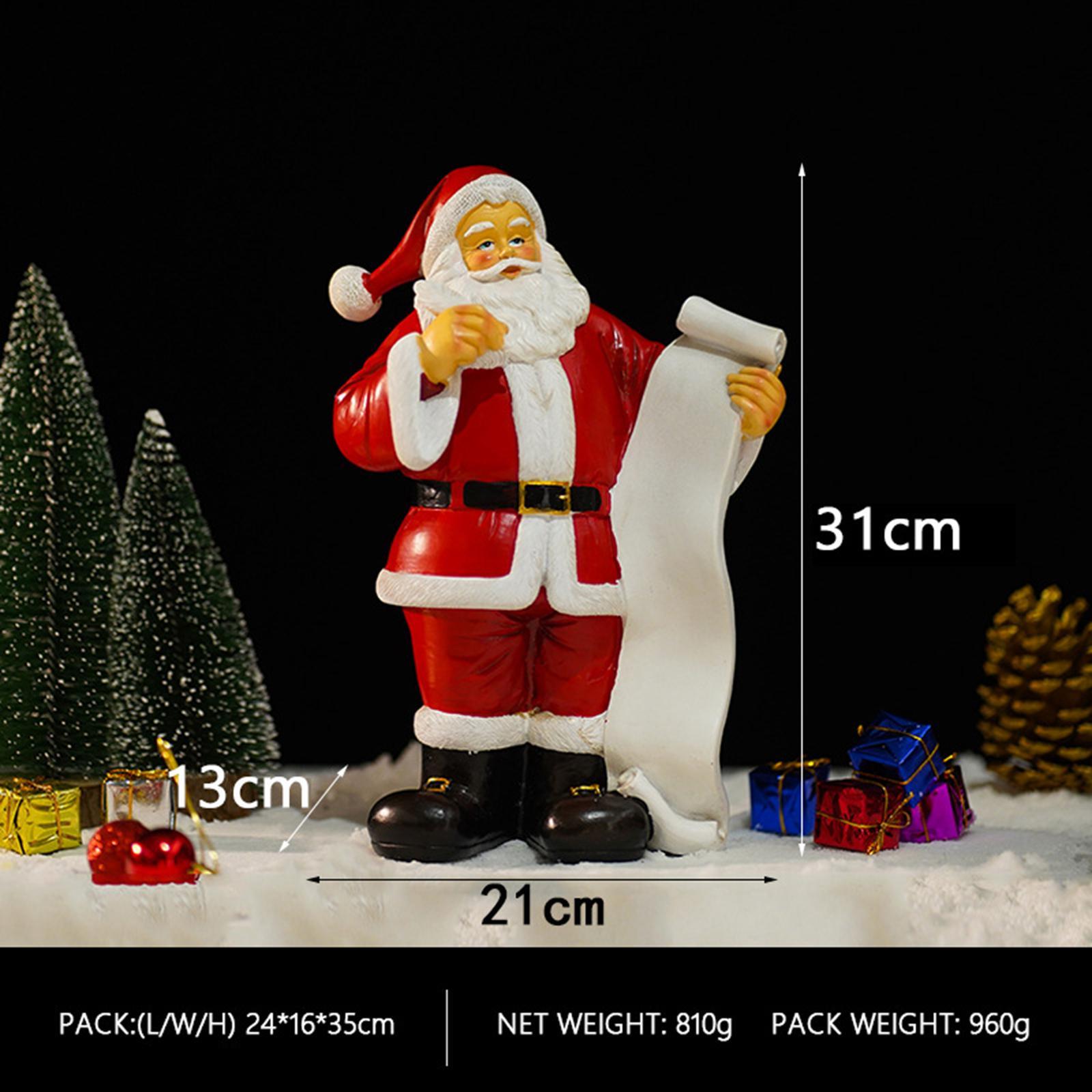 Santa Statue Santa Claus Decorations for Yard Office Holiday Decoration