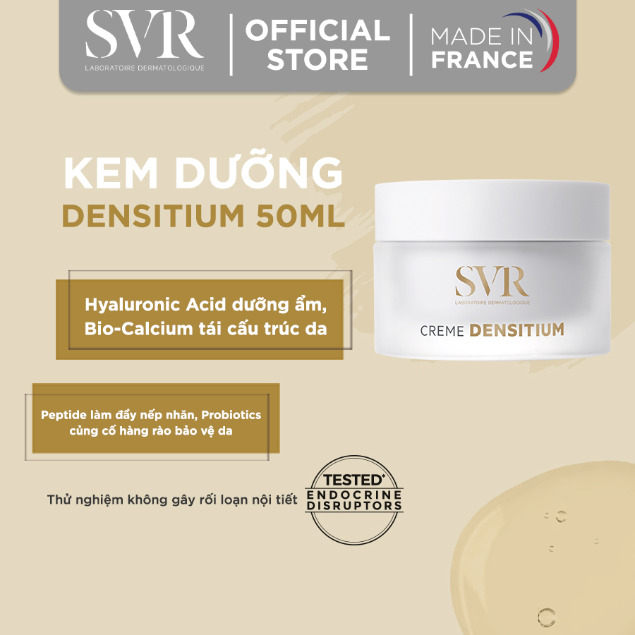 Kem dưỡng chống nhăn da giúp làn da mịn màng và đều màu da dành cho da thường và da khô SVR DENSITIUM Cream 50ml