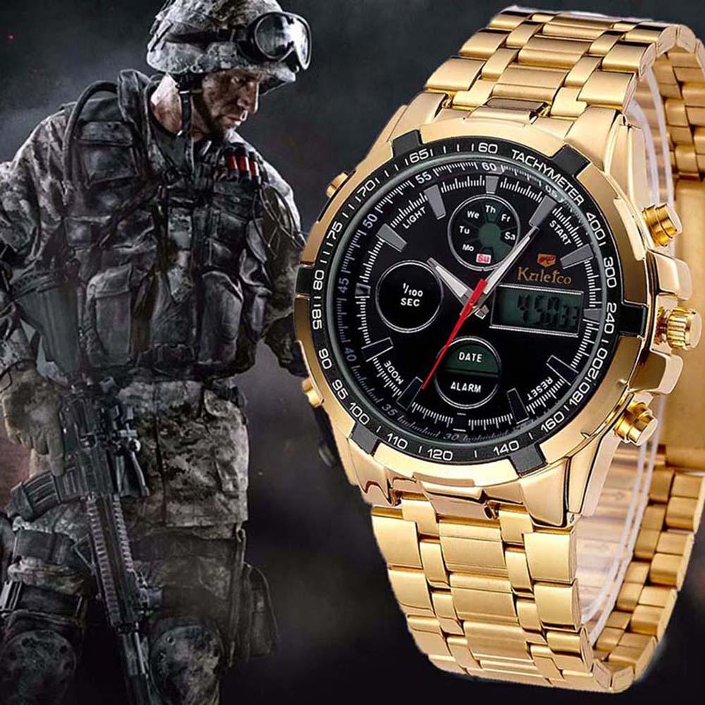 Đồng hồ đeo tay nam đa chức năng hiển thị kép chống thấm nước
