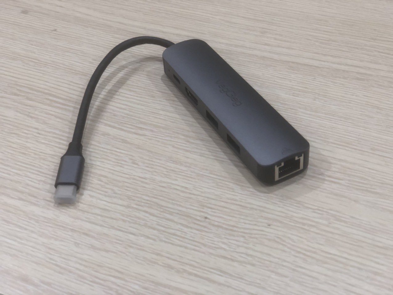 Hub USB C 5 in 1 Vegiegg sang HDMI 4K30HZ + 1USB 2.0+ 1 USB 3.0 + 1 SẠC PD + 1 Lan Hàng chính hãng