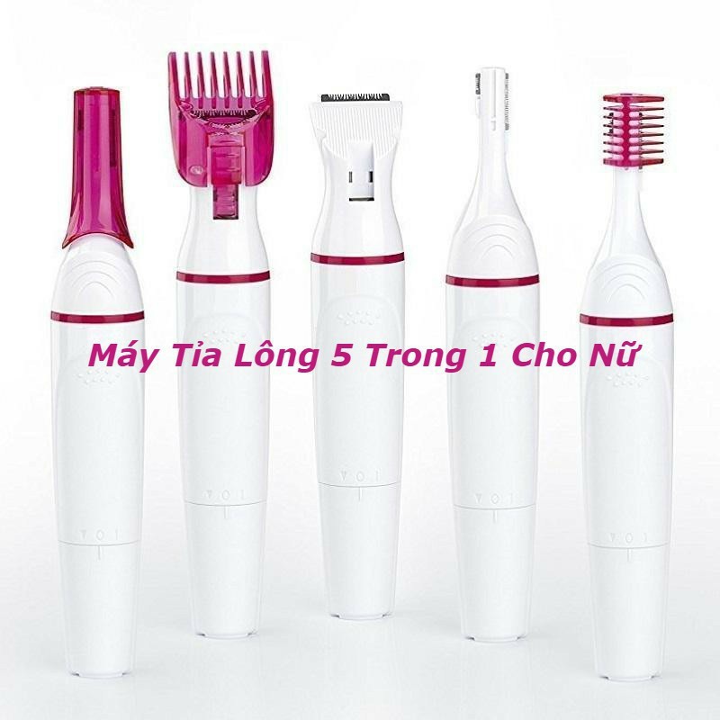 Máy tẩy lông toàn thân đa năng 5 in 1 siêu tiện dụng, wax lông, máy cạo lông tay,chân, lông nách, lông mày, bikini [ Tặng Kèm 2 Pin AA ]