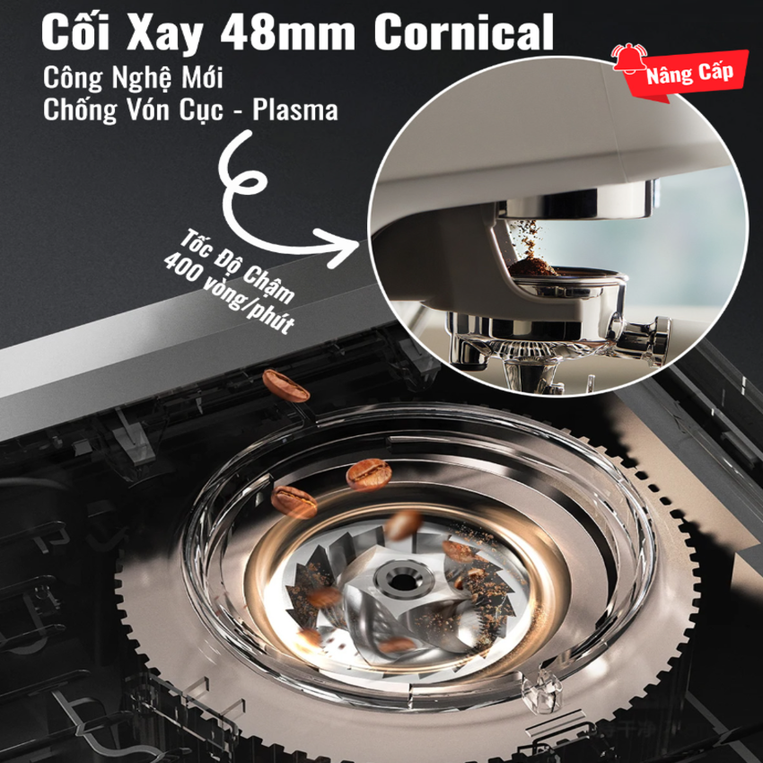 Máy pha cà phê bán tự động KA3107  4 trong 1 chuyên nghiệp Cappuccino, Espresso, Latte, Thương hiệu Nga cao cấp DSP, 40 - 50 tách/ngày - Hàng Nhập Khẩu, Bảo Hành 12 Tháng