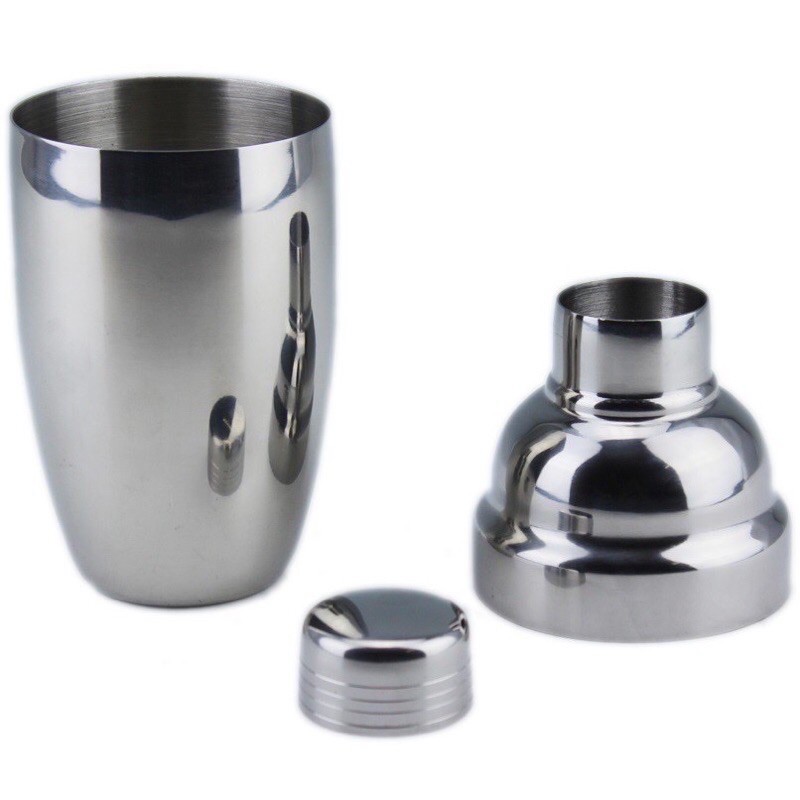 Bình Lắc Shaker Pha Chế Cocktail 550CC Chất Liệu Inox Sáng Bóng