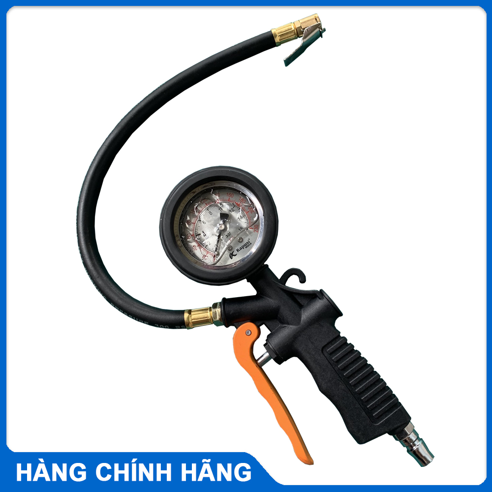 Đầu vòi bơm lốp ô tô đồng hồ dầu - xe máy -đồng hồ đo lốp xe 3 chức năng chuyên dụng cho thợ sửa chữa gara ô tô xe máy - Thương hiệu Kapusi