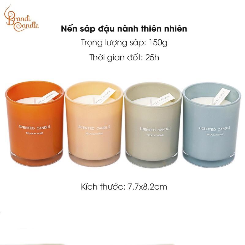 Nến thơm handmade citta relax at home hũ 4 màu hộp quà nơ