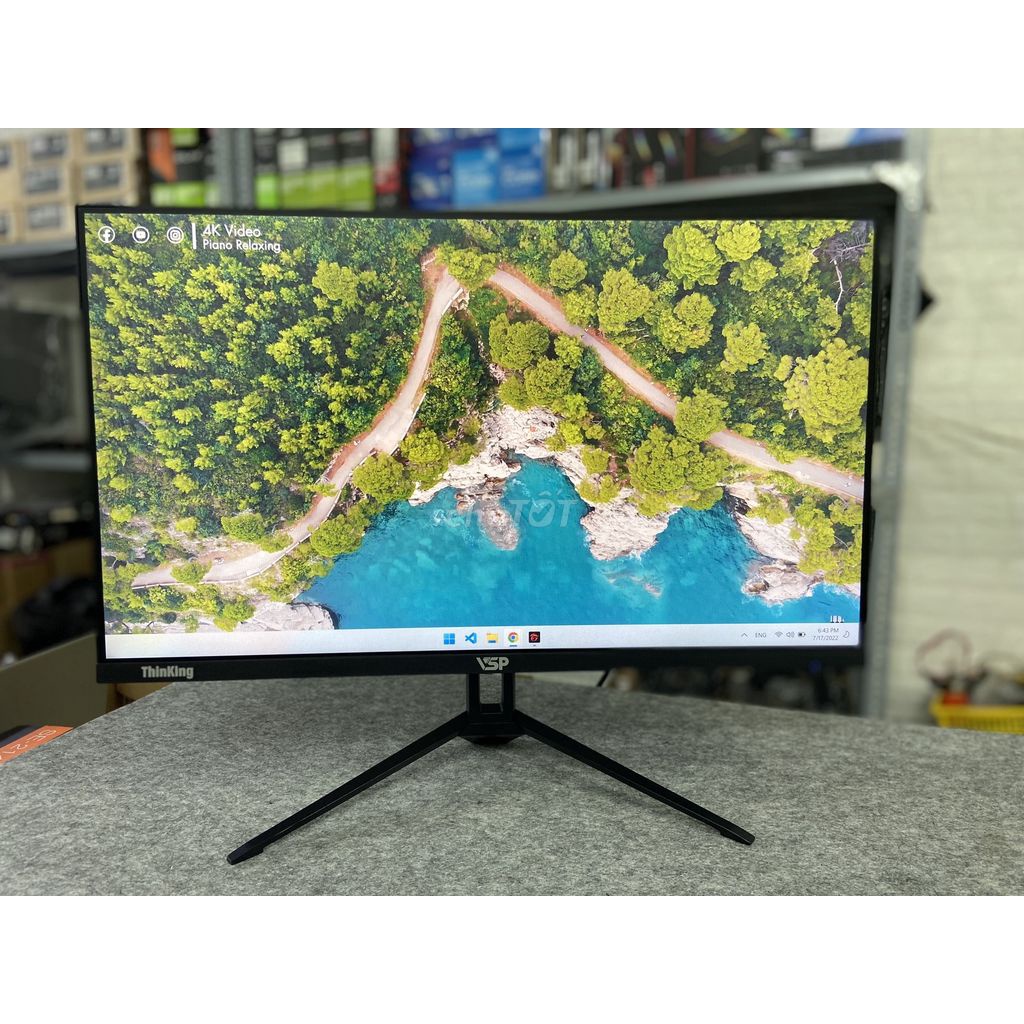 Màn hình máy tính LCD VSP VL24 Cong Full Viền (1920x1080, 75Hz, HDMI, VGA) - Hàng Chính Hãng