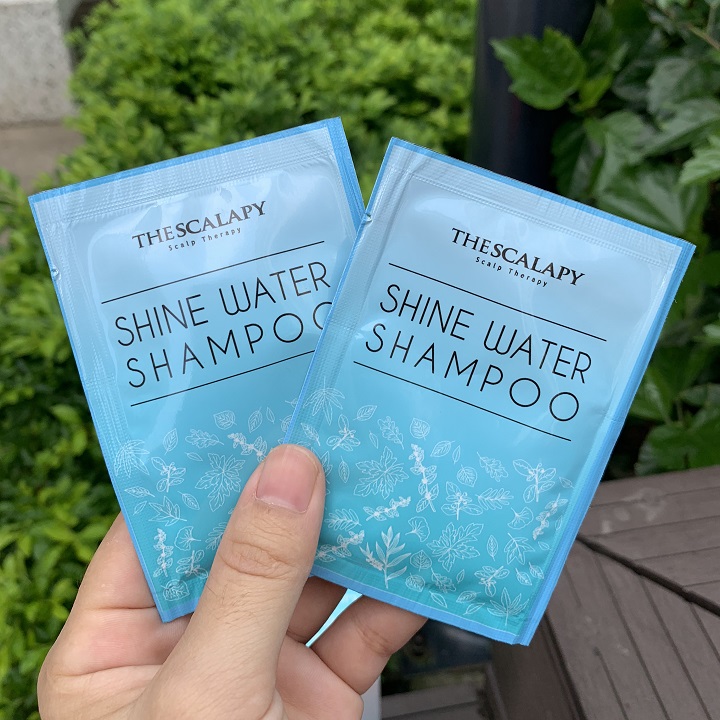 [ gội xả 2 in 1] Shine Water shampoo (Hộp 10 gói)  - Giúp tóc siêu mềm mượt, phục hồi tóc, kích thích mọc tóc, cấp ẩm cho tóc / THESCALAPY 100ML