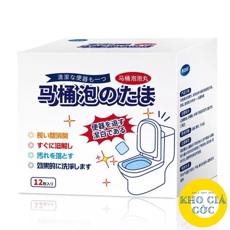 Hộp 12 Viên Sủi Thông Tắc Làm Sạch Bồn Cầu Có Hương Thơm khogiagoc