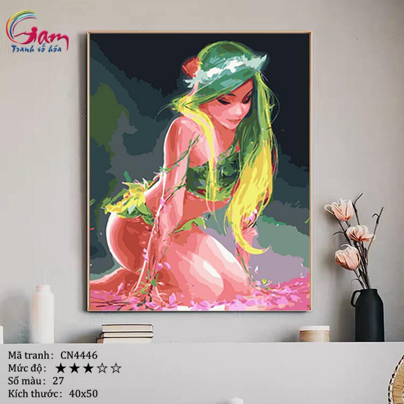 Tranh sơn dầu số hoá tự tô màu Gam CN4446 40x50cm căng sẵn khung