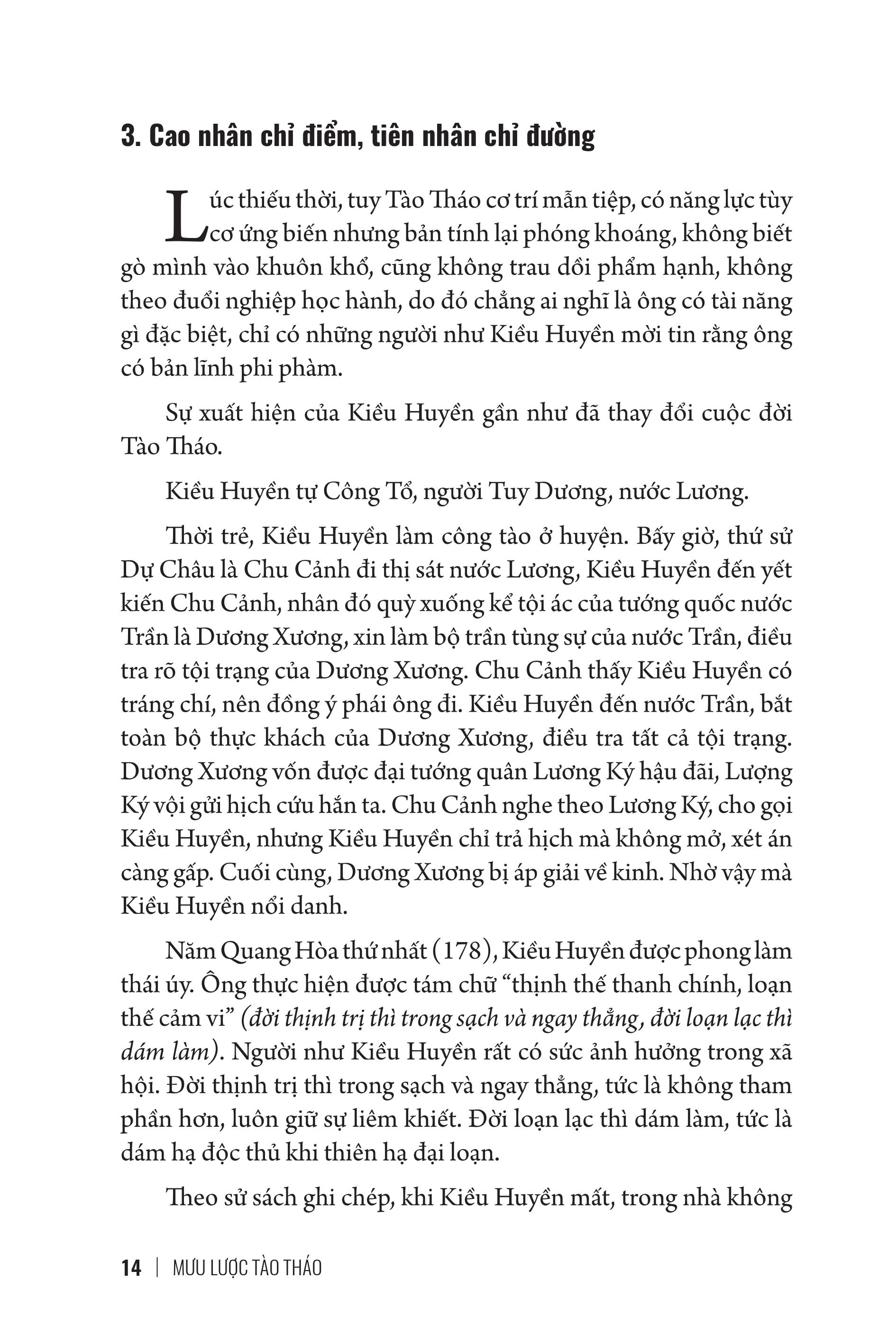 Mưu Lược Trung Hoa - Phần 3. MƯU LƯỢC TÀO THÁO