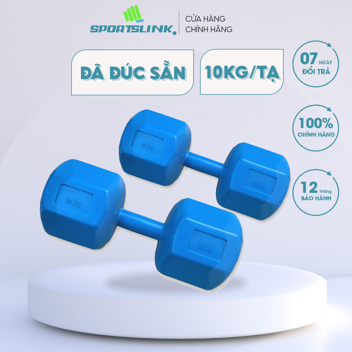 Tạ tay nhựa loại đôi 10kg