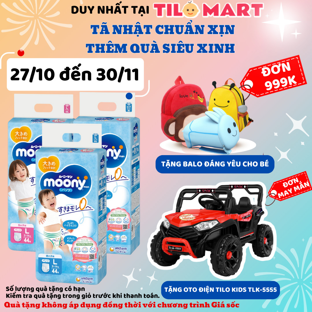 Tã quần cao cấp Moony dành cho bé trai L44/XL38/XXL26