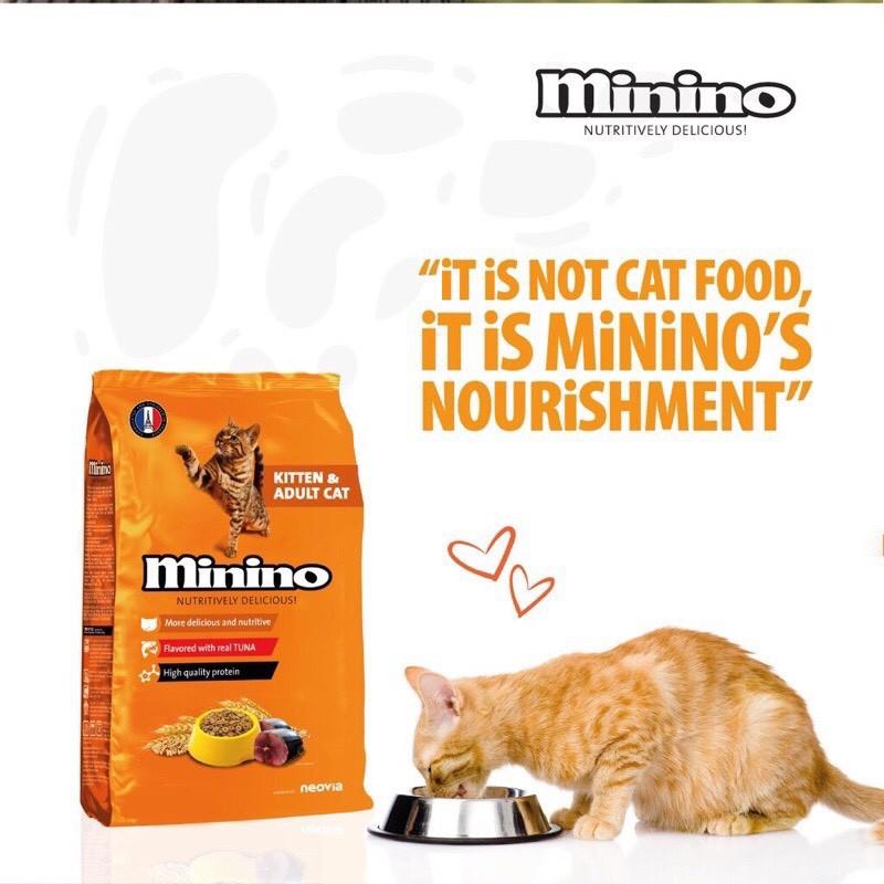 Thức ăn hạt cho mèo Minino vị cá ngừ, gói 1.3 kg