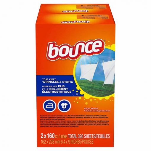 Giấy thơm và làm mềm Vải Bounce Outdoor Fresh 160 tờ X 2 hộp - Canada