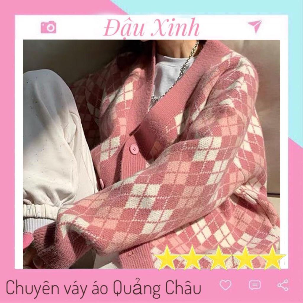 Áo khoác len nữ Cardigan ulzzang cổ chữ v hàn quốc dáng rộng - 031