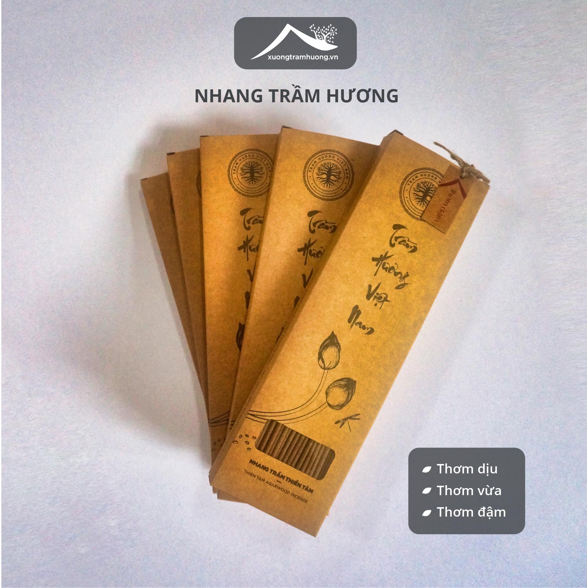 (Tiết Kiệm) 5 Hộp Nhang Trầm Hương Sạch Xưởng Trầm Hương An Toàn Xông Nhà Tẩy Uế Thờ Cúng - Thơm vừa