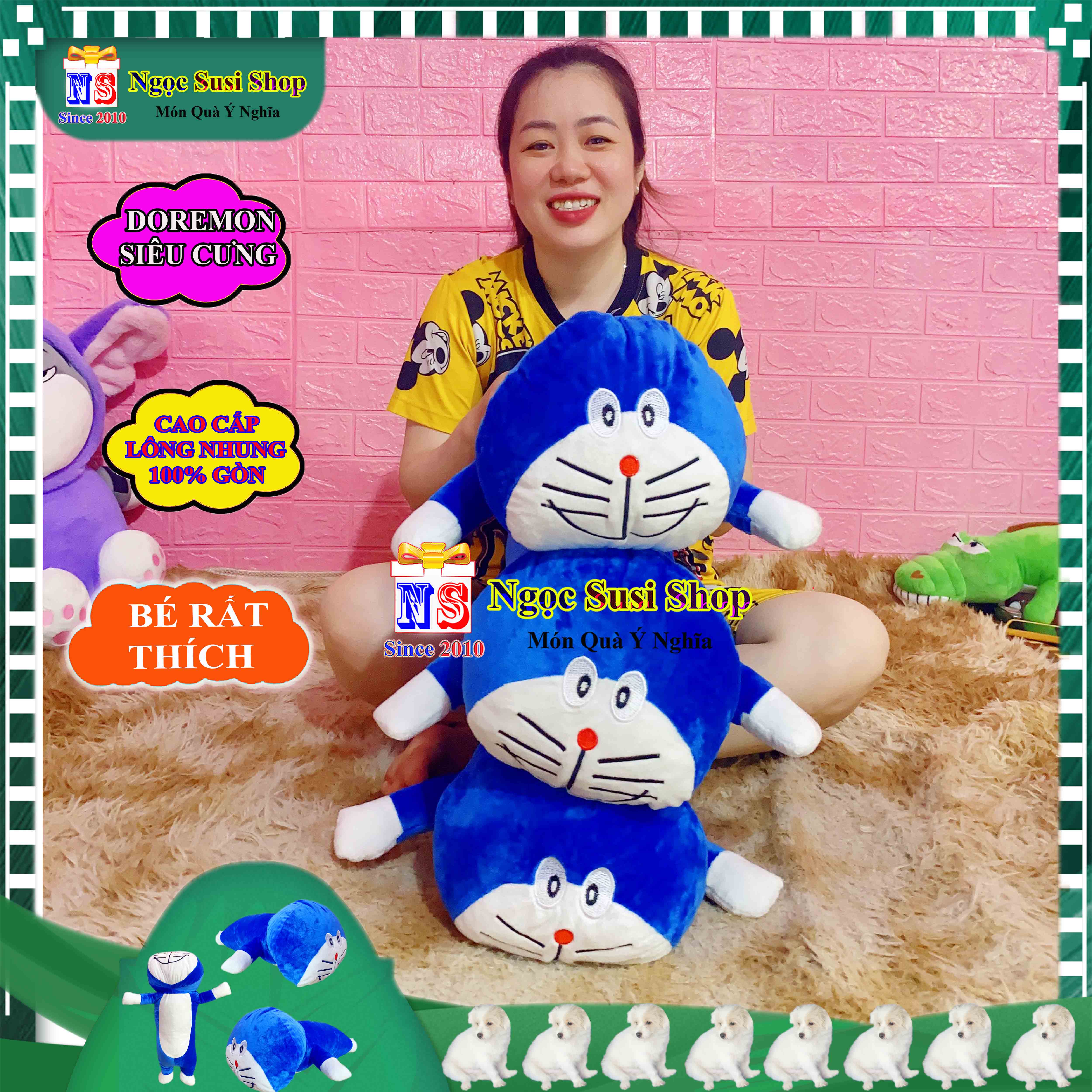 GẤU BÔNG DOREMON DORAEMON ĐÔRÊMON NẰM SIÊU MỀM MỊN CAO CẤP ÔM NGỦ ĐẸP NHƯ ẢNH