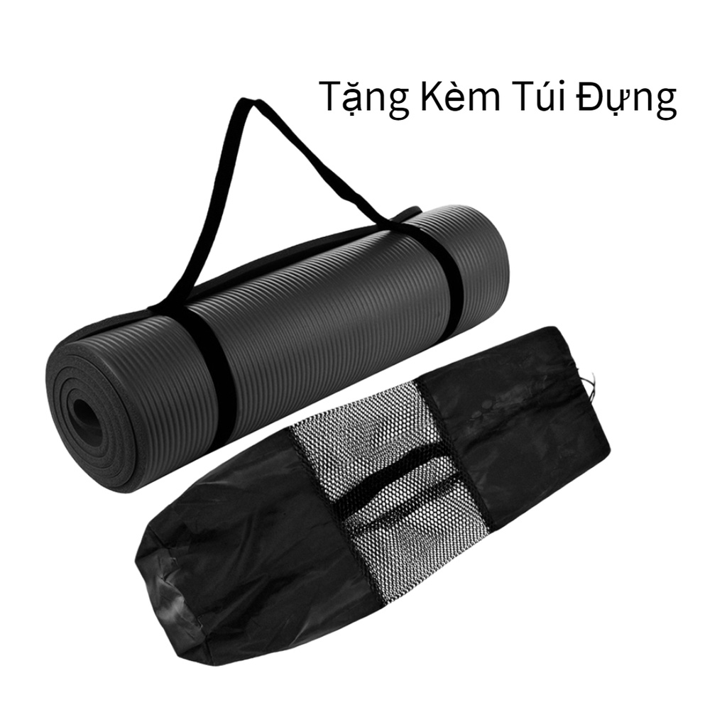 OneTwoFit Thảm tập yoga chống trượt dày 10mm có túi đựng yoga mat 183cm x 61cm OT059