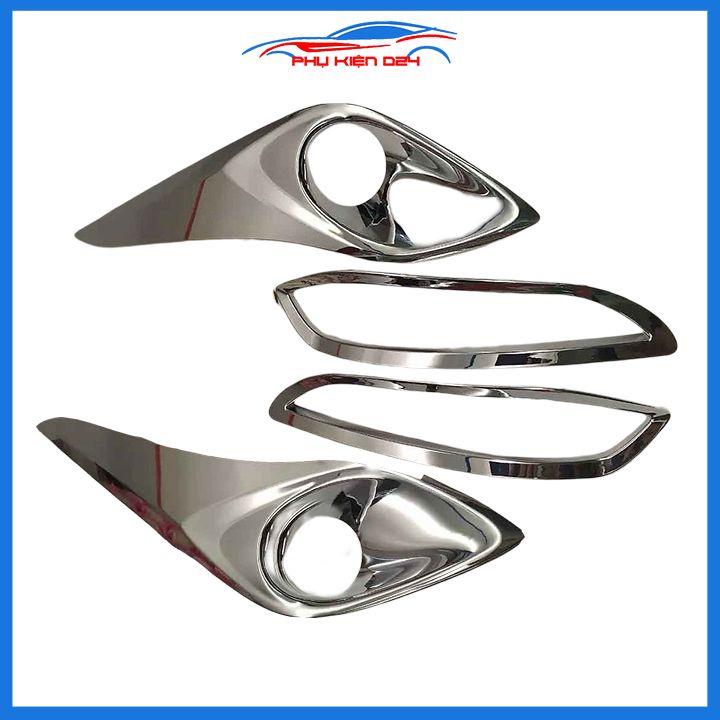 Ốp viền đèn gầm trước sau xe Vios 2019-2020 mạ Crom chống trầy trang trí làm đẹp xe
