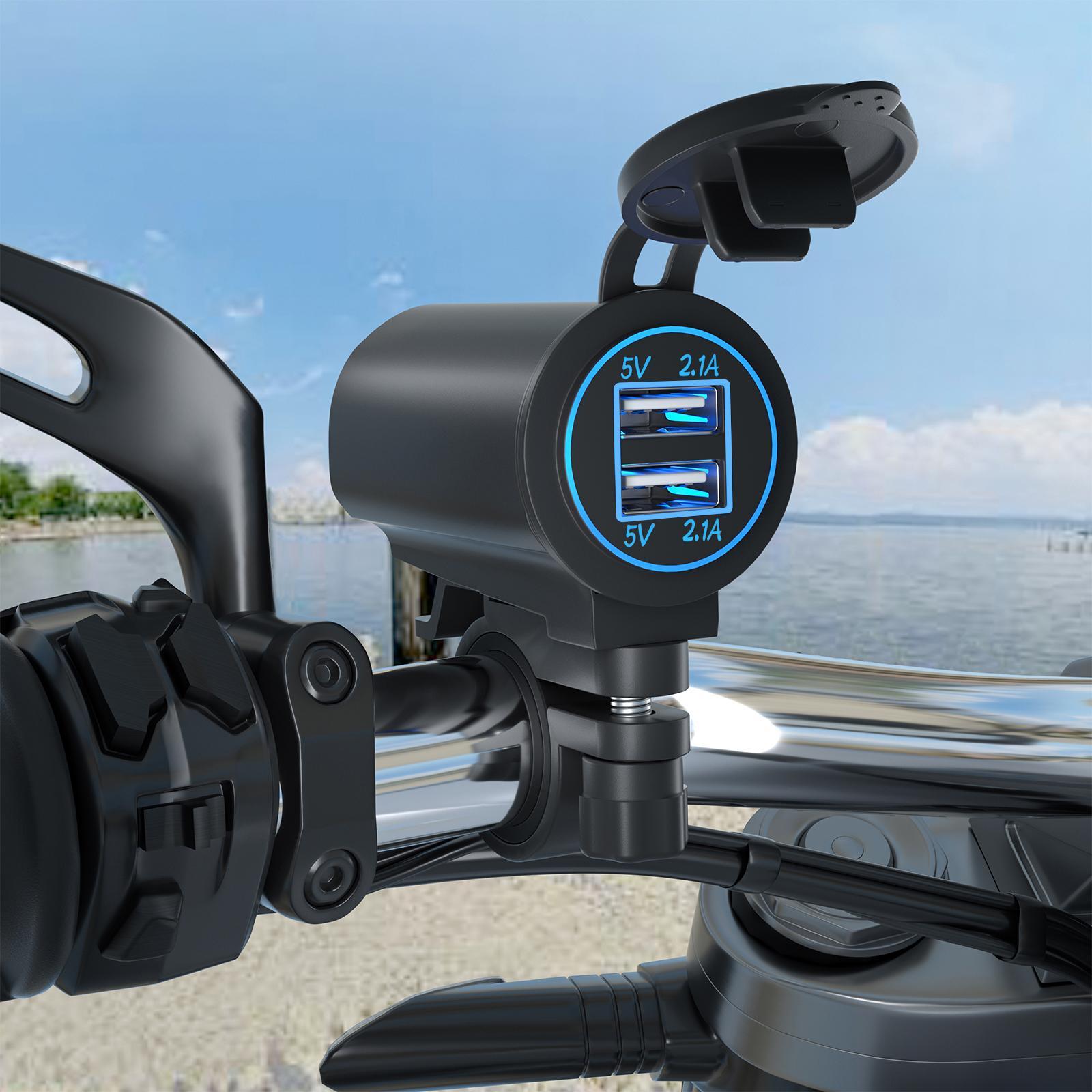 Dual USB Phone Charger Adapter 12V/24V for Automotive Mobile Phone