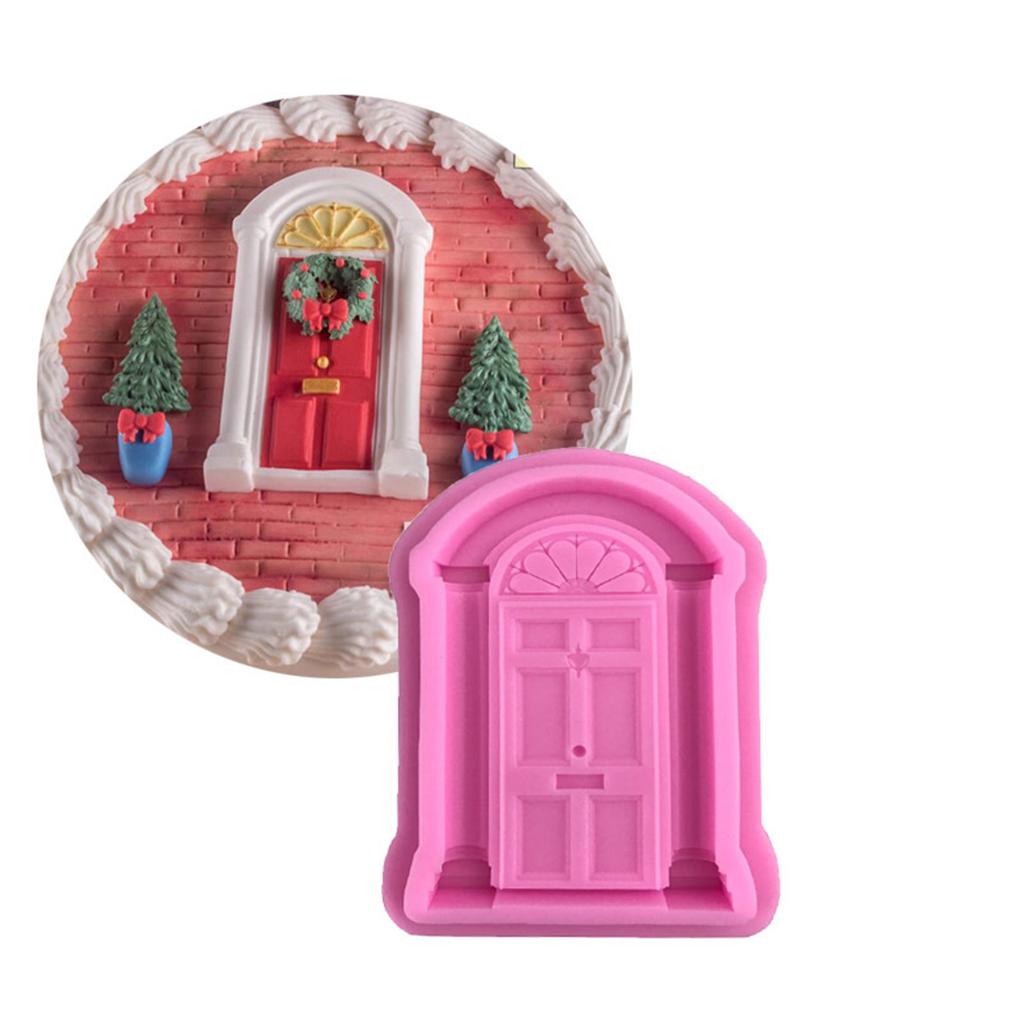 3D Door Silicone Mould Cake Mold for DIY Baking Sugarcraft Mold Decoration