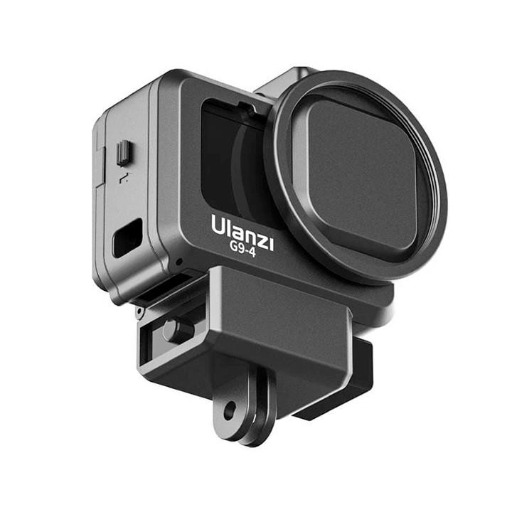 KHUNG CHO GOPRO 10 / GOPRO 9 ULANZI G9-4 CÓ KHE GẮN ADAPTER MIC LED - HÀNG NHẬP KHẨU