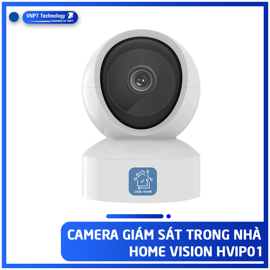 Camera IP Wifi VNPT Technology ONE HOME HVIP01 xoay 360 quan sát rõ ngày và đêm kèm thẻ nhớ hàng Việt Nam