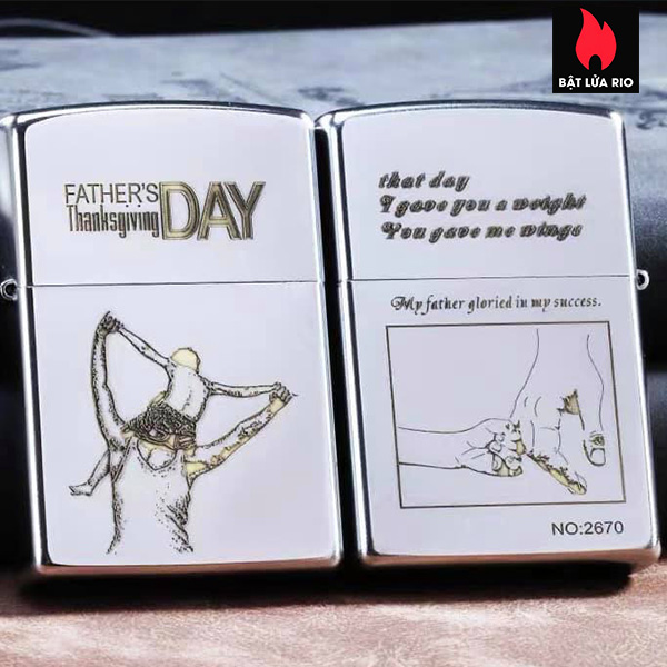 Bật Lửa Zippo 250 Khắc Father’S Day – Ngày Của Cha 04 – Zippo 250.Fatherday04