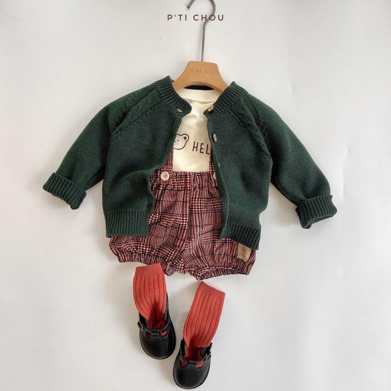 P'ti chou - Áo Cardigan Baen sơi len nhập Hàn cho bé 8kg - 20kg