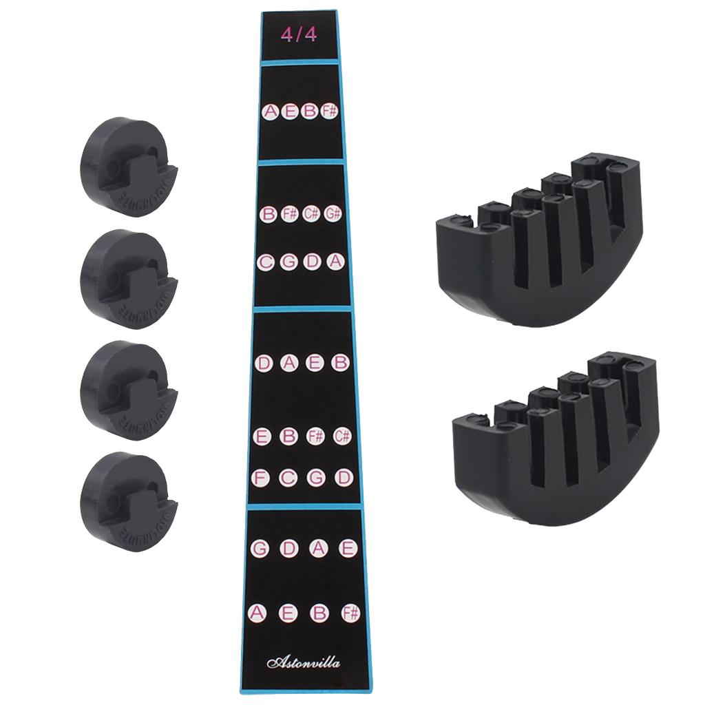 7pack Violin Practice Mute Tool Violin Finger Guide Pack for Beginners