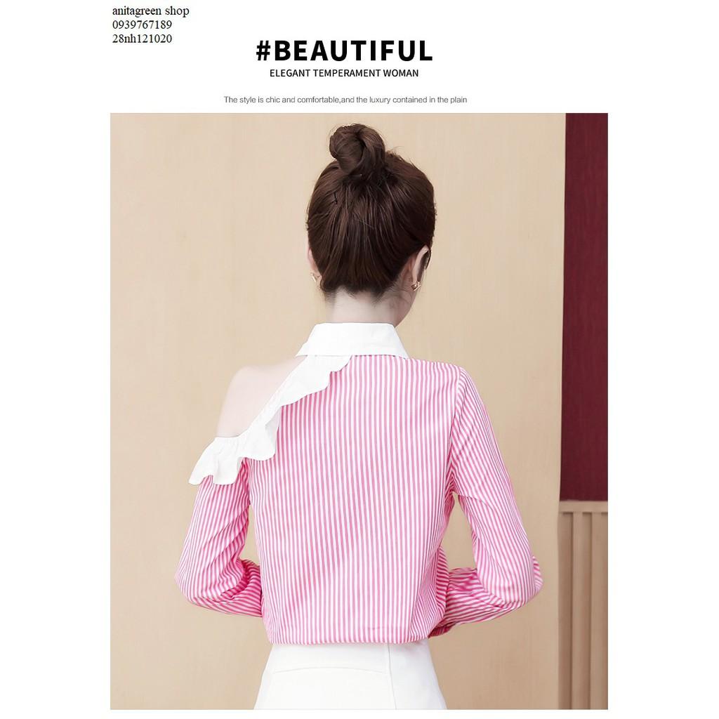 Nh121020-ÁO SƠ MI NỮ TRỄ VAI BÈO