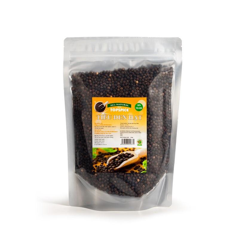 Tiêu đen hạt tuyệt trùng ngon dạng túi 500g - Xuất khẩu trực tiếp, không chất bảo quản, tạo màu, tạo mùi