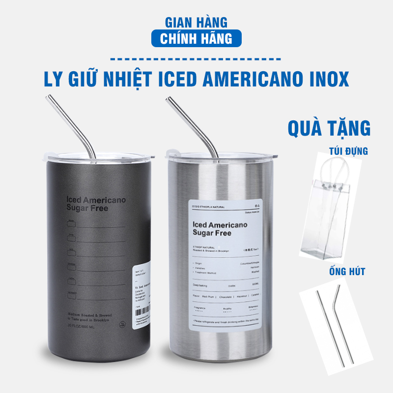 Ly Giữ Nhiệt Iced Kèm Ống Hút Dung Tích 300ml & 600ml Chất Liệu Inox 304 Cao Cấp Thiết Kế Đơn Giản Hiện Đại-Cốc Giữ Nhiệt Ly Giữ Nhiệt Bình Nước Giữ Nhiệt Binh Nước Giữ Nhiệt Bình Giữ Nhiệt Giữ Nhiệt