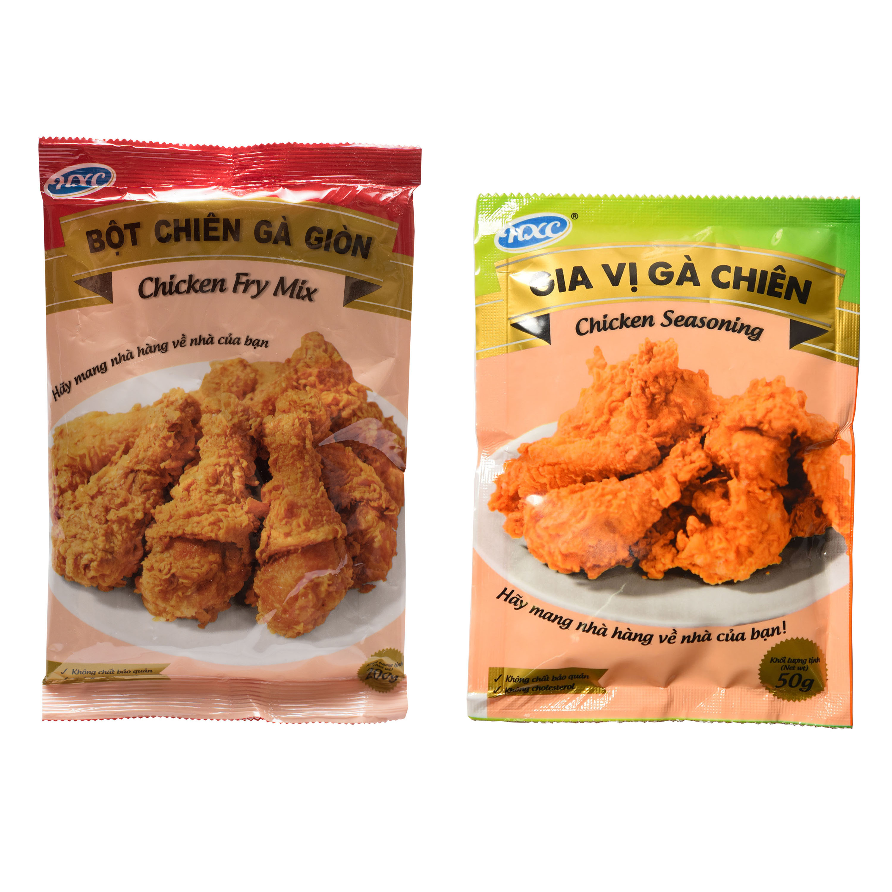 Combo 2 sản phẩm bột chiên gà giòn 200 gr &amp; Gia vị gà chiên 50 gr