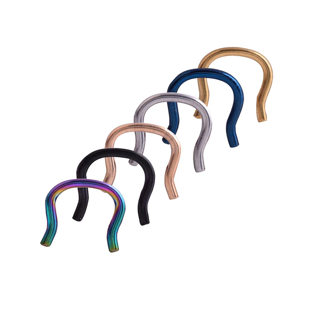 6 Pieces Stainless Steel Nose U Shape Nose Stud Piercing Jewelry