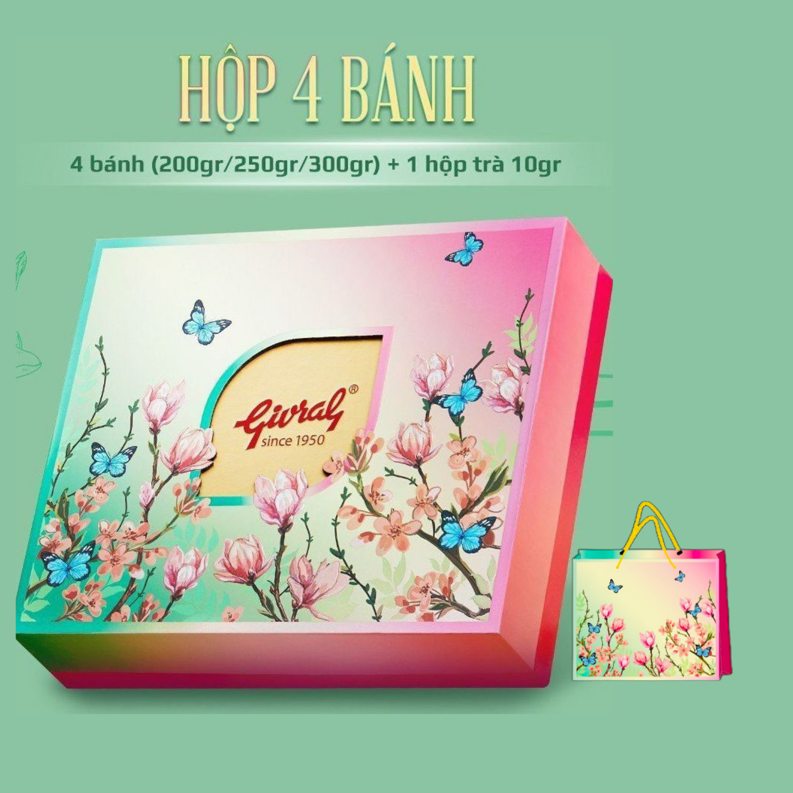 Hộp 4 Bánh Trung Thu Givral Sum Vầy 8 (200gr)