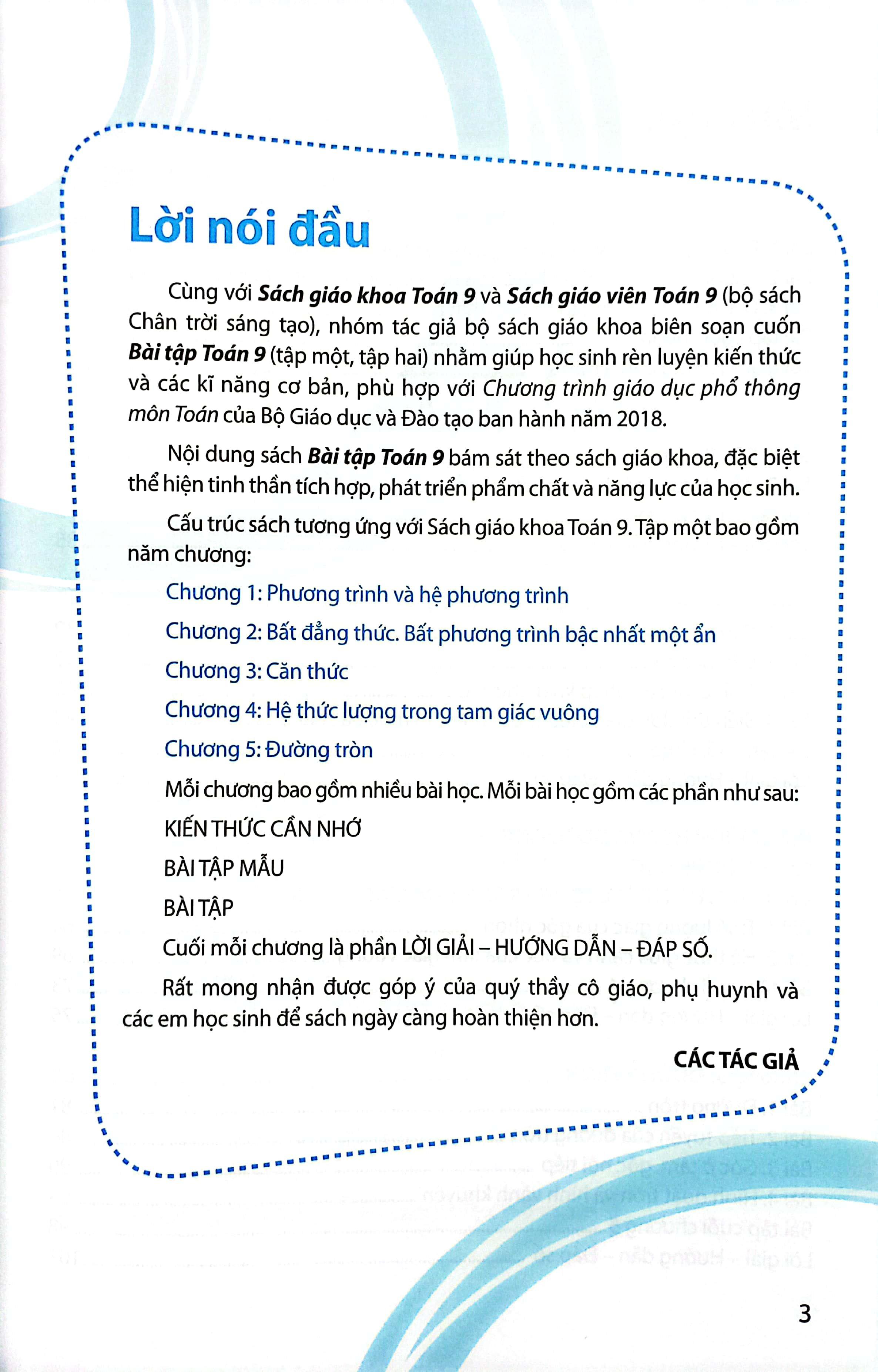 Bài Tập Toán 9 - Tập 1 (Chân Trời) (Chuẩn)