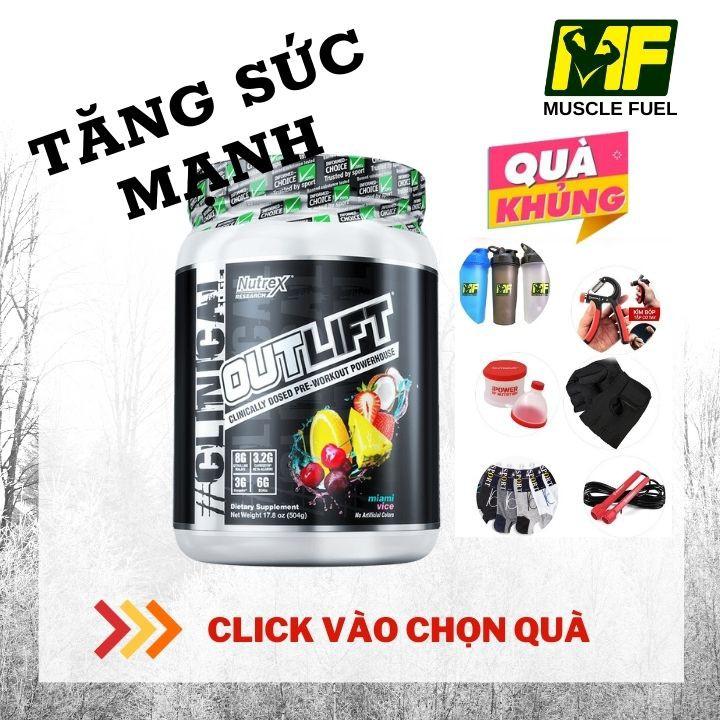 {-QUÀ TẶNG} NUTREX OUTLIFT PRE-WORKOUT 20 Lần dùng Hổ trợ tăng sức mạnh trong tập - nhiều mùi vị