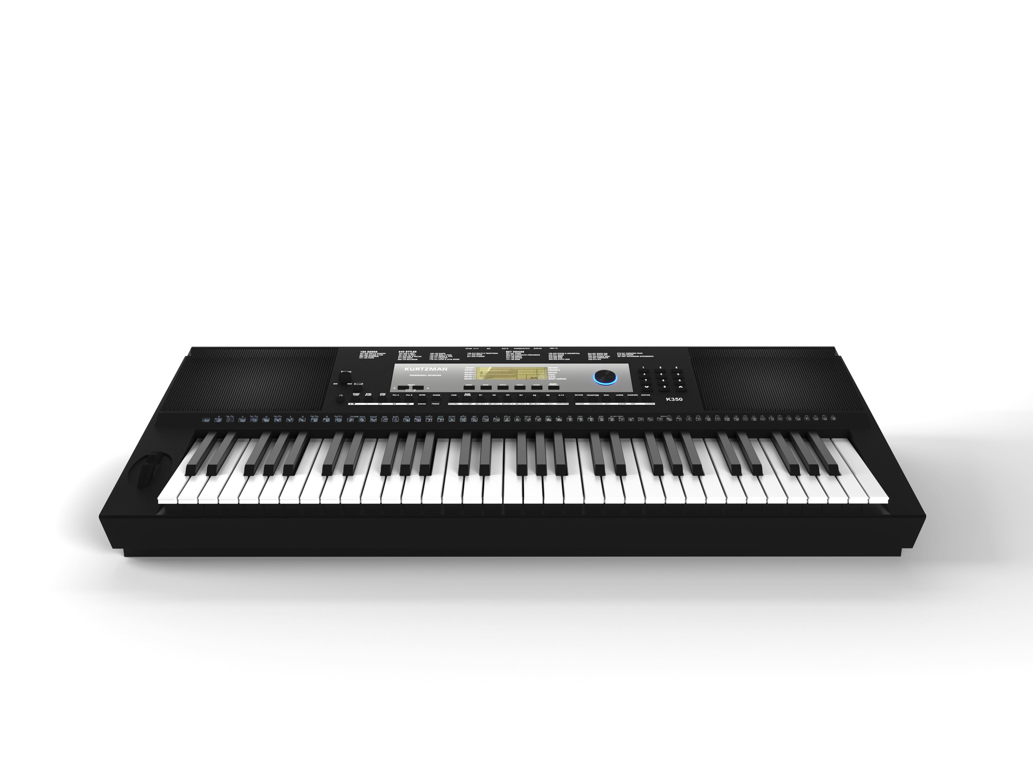 Đàn Organ điện tử/ Portable Keyboard - Kzm Kurtzman K350 - Best keyboard for Minishow - Màu đen (BL) - Hàng chính hãng