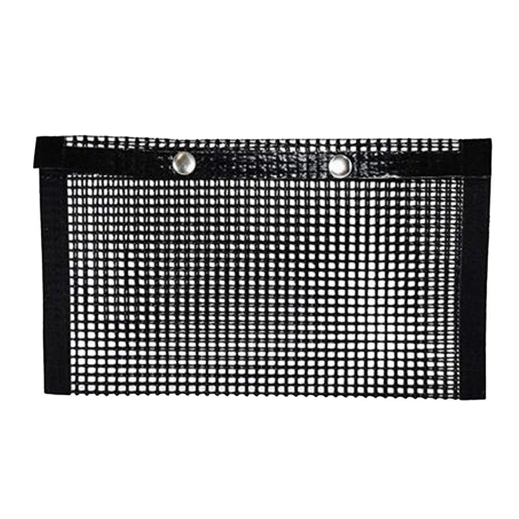 2pcs Heat Resistance BBQ Grill Mesh Bag Non-stick Mesh Grilling Bag Black S & M