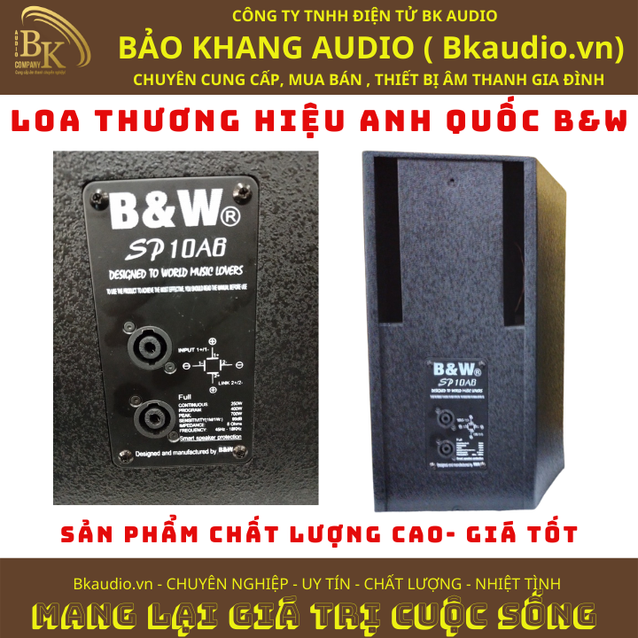 Loa nghe nhạc và karaoke siêu chất. Sản phẩm đến từ thương hiệu B&amp;W. MSP: SPL-05.10A6