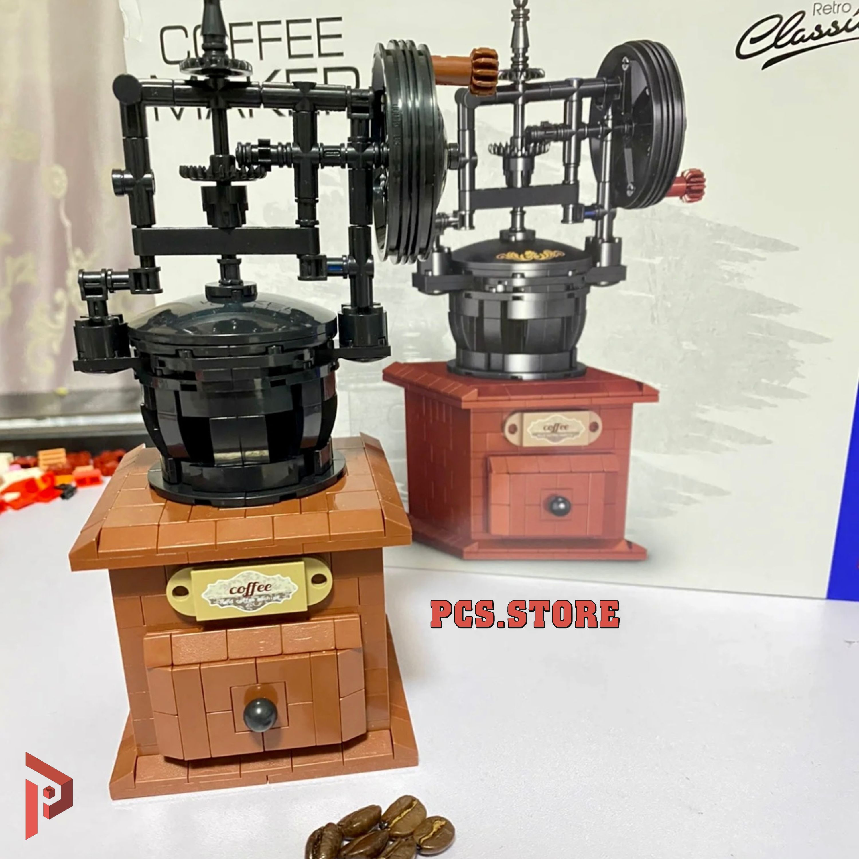 Đồ Chơi Lắp Ráp Mô Hình Máy Xay Cà Phê Bằng Tay Cổ Điển - Vintage Coffee Maker - PCS STORE