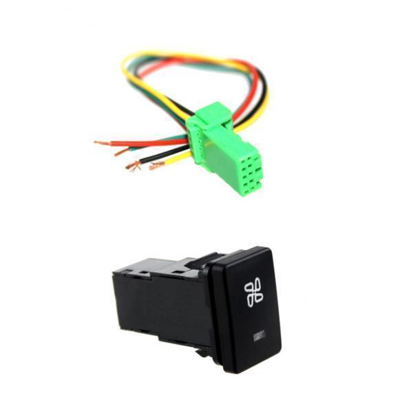 5x 4Pole 12V Push Button Switch with Blue LED Indicator Light for
