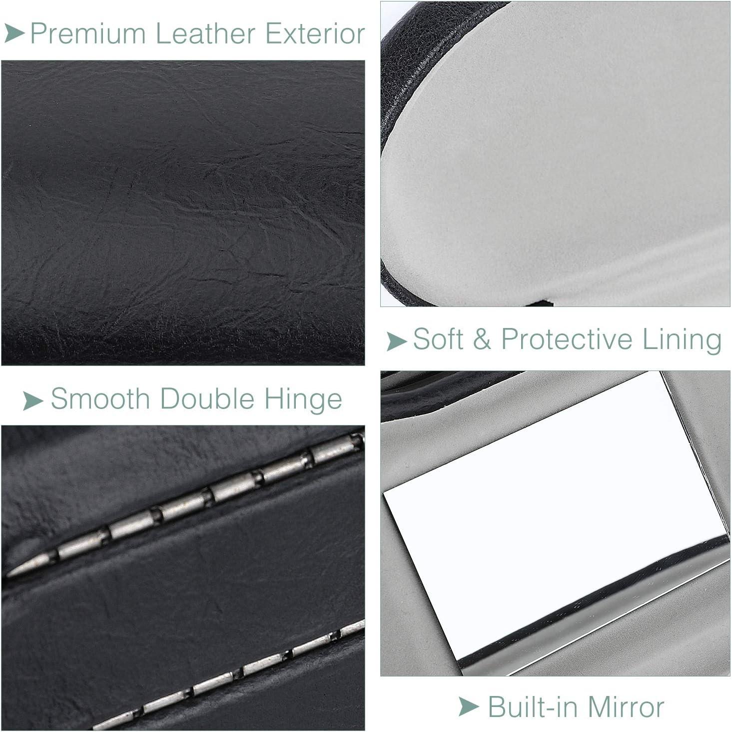 Hộp đựng kính, Hộp đựng kính hai mặt có gương Hộp đựng đôi chống trầy xước di động cho kính Kính theo toa Kính đọc sách Kính áp tròng