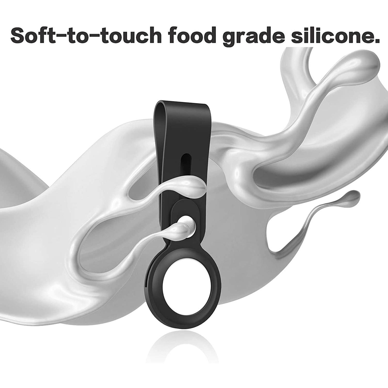 Soft Silicone Case Compatible with AirTags, Silicone Protective Cover for AirTag Keychain Holder Tracker Finder