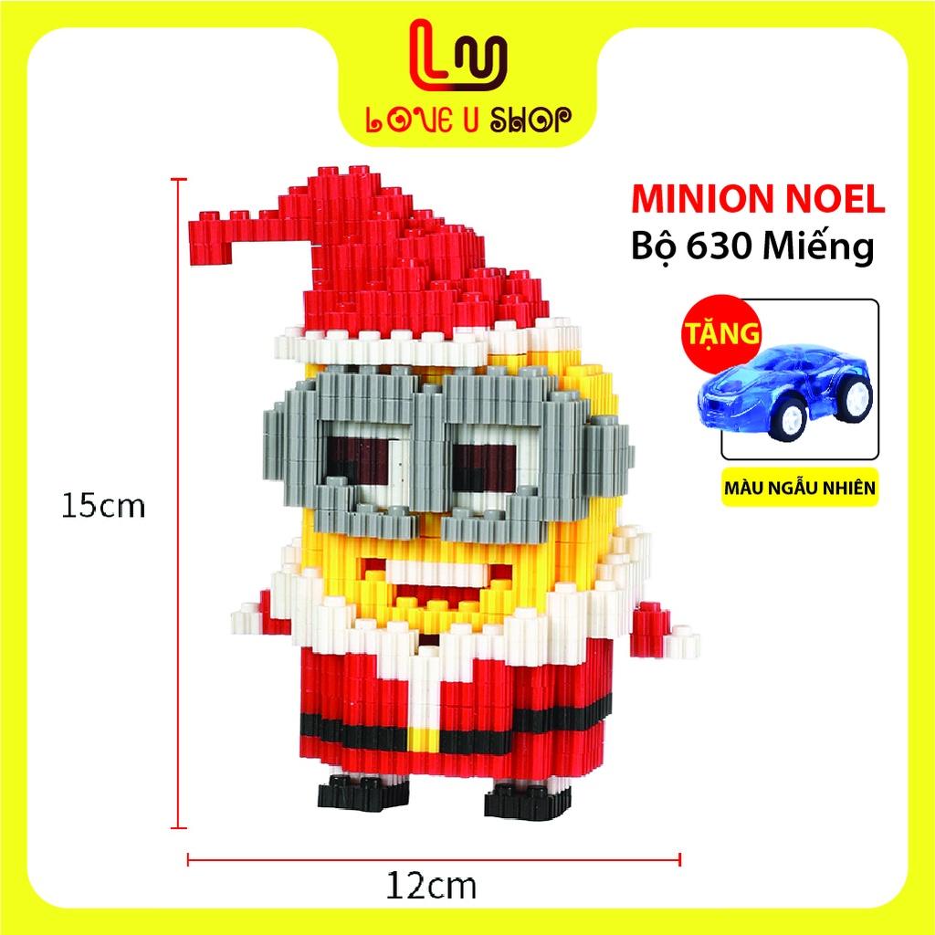 Đồ chơi lắp ráp 3d, mô hình minion Dracula và noel