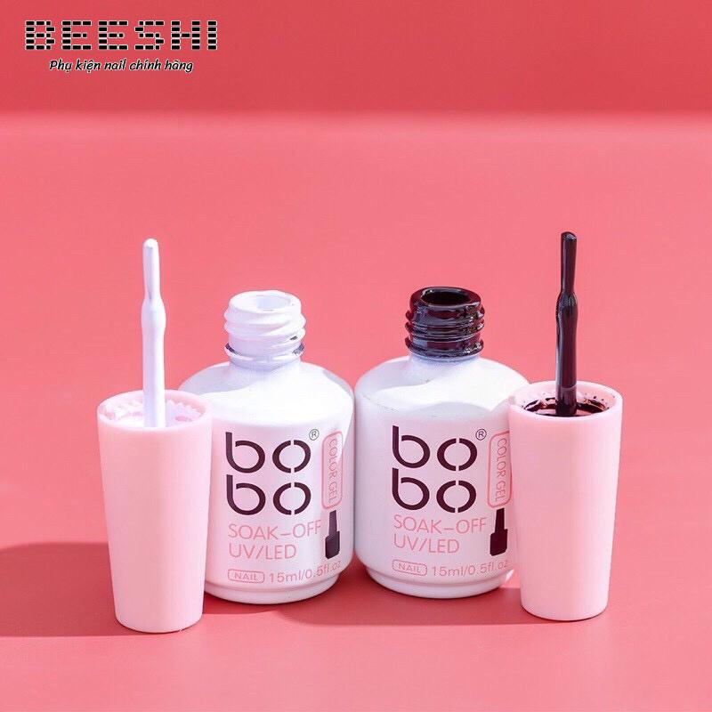 Sơn gel bobo đen trắng đỏ beeshi shop nail