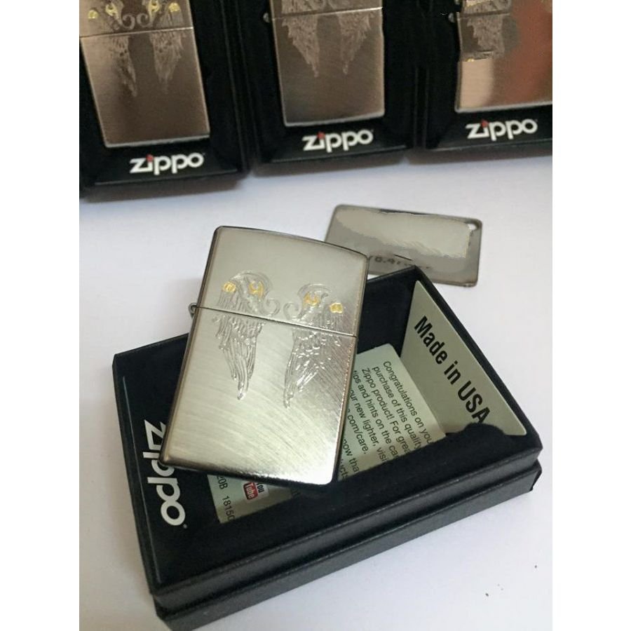 Bật Lửa Zippo Angel Wings Chrome Arch Chính Hãng Usa